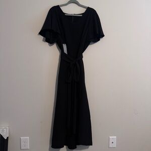 Lane Bryant Elegant Black Midi Dress